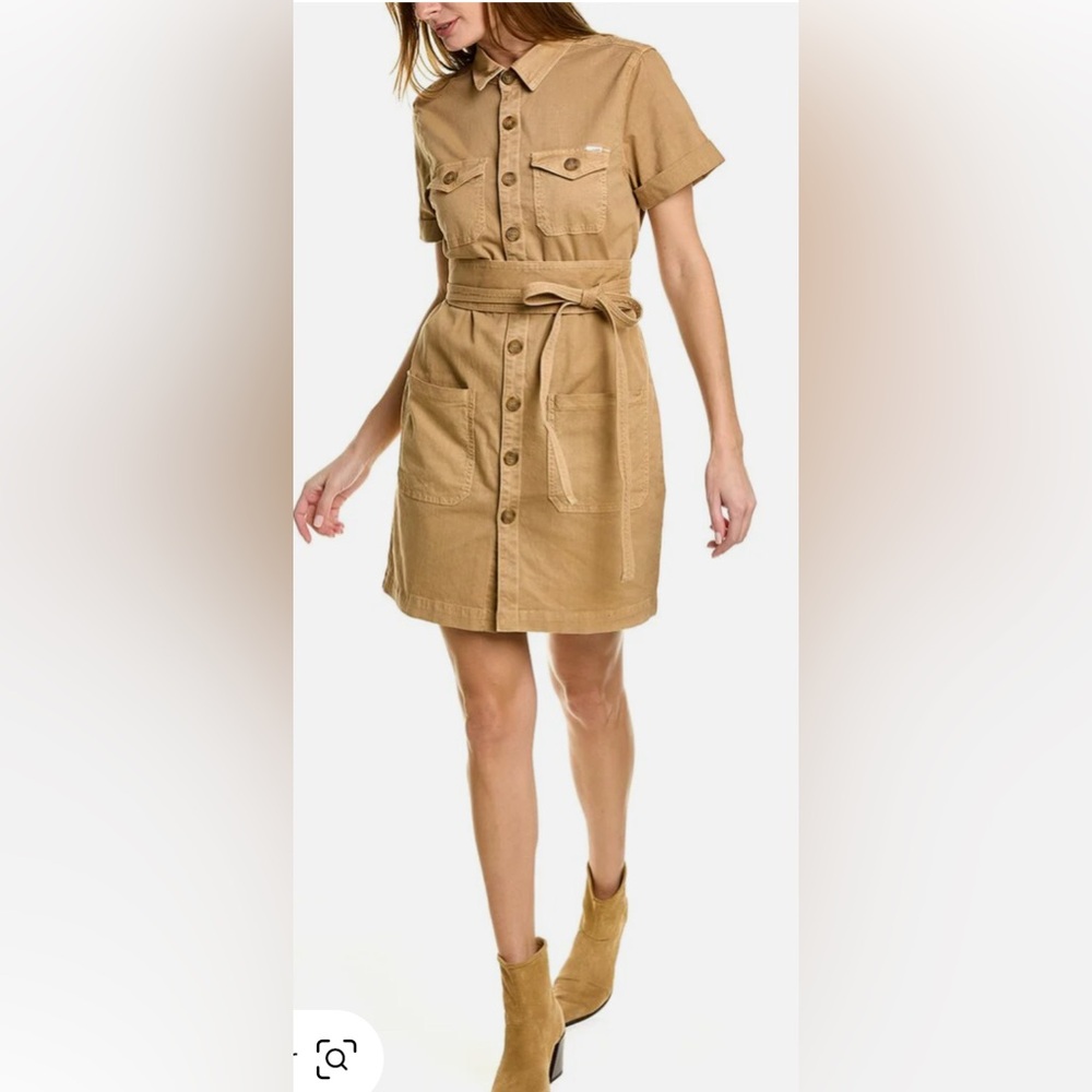 MOTHER The Wrapped Up Mini
Dress In Tan🔥 - Picture 6 of 17